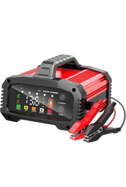 25A Battery Charger & Maintainer,12V/24V All-in-One Charger for LiFePO4, Lead Acid, AGM, Lithium, Marine, Boat, and Deep Cycle Batteries,5-Level Adjus