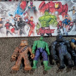 Avengers , King Kong , Chubaca Toys And Artwork