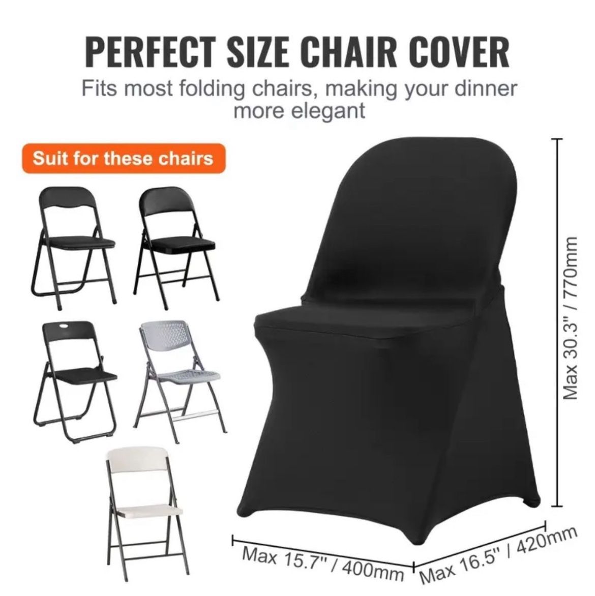 Black Folding Chair Covers