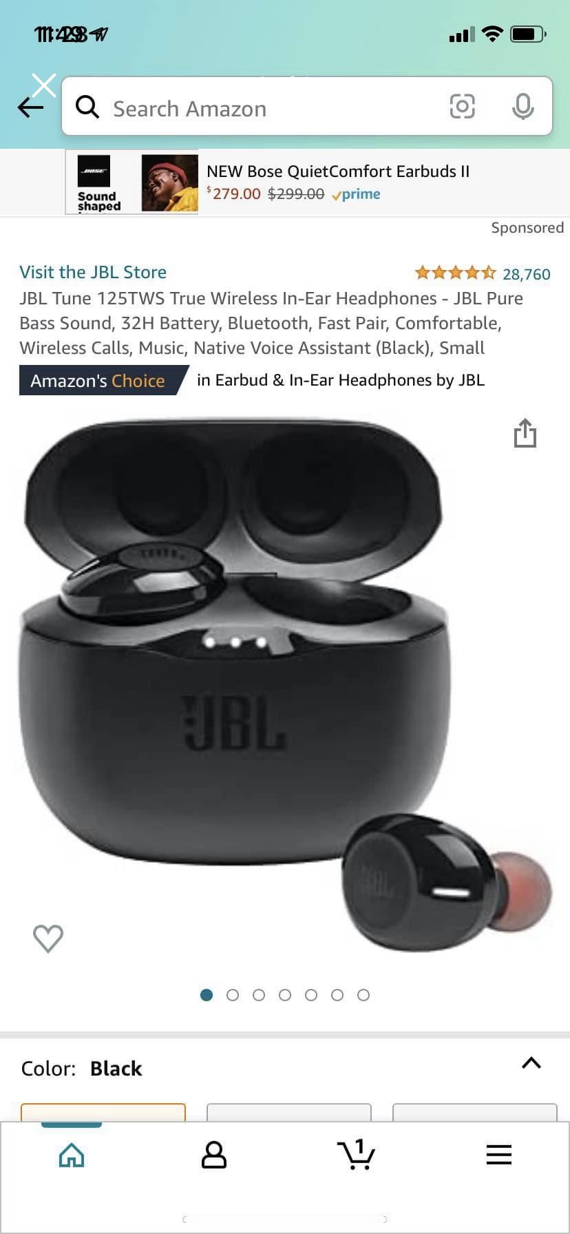 New in box. JBL wireless earbuds, Bluetooth. 