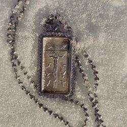 Sterling Silver Chain Diamond Cut.. With Charm 