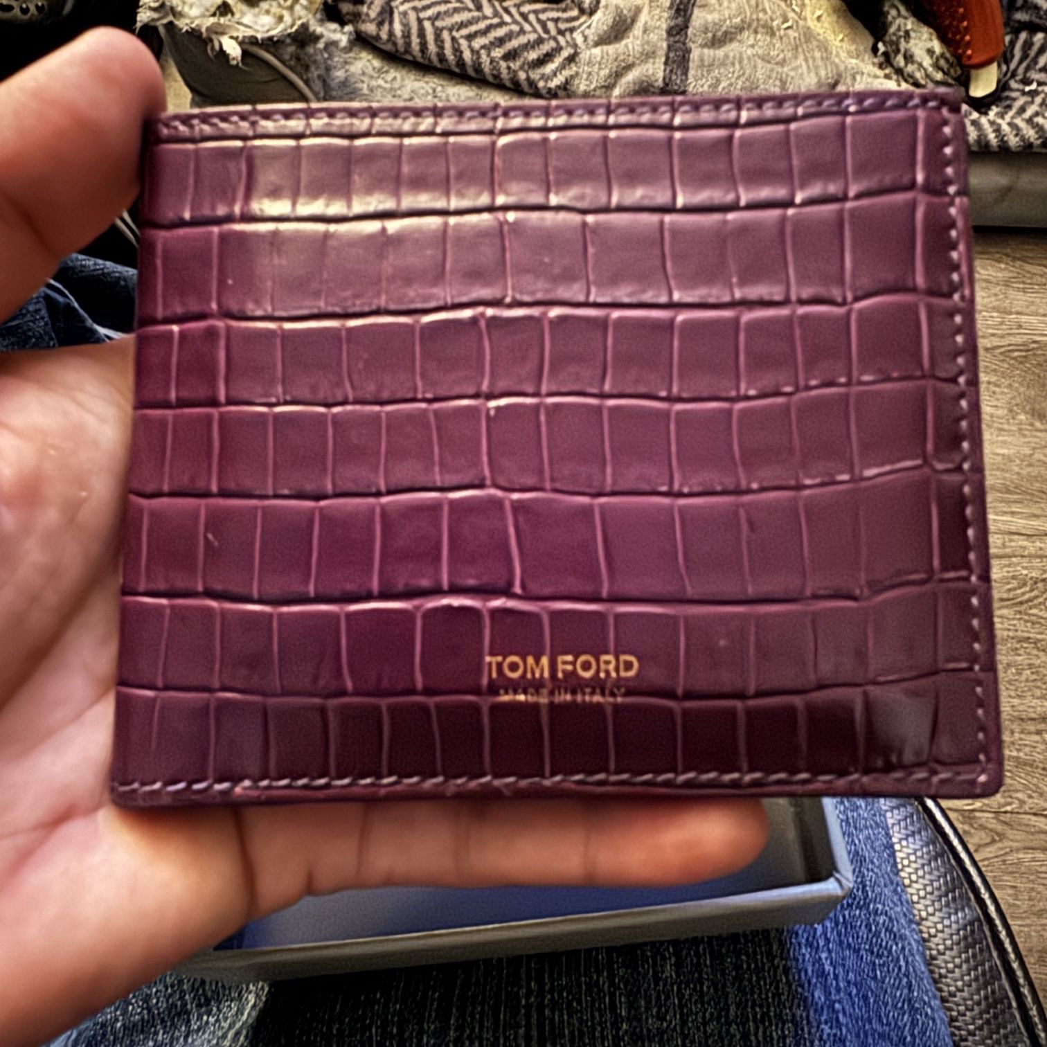 Tom Ford Mens Leather Purple Wallet!!!