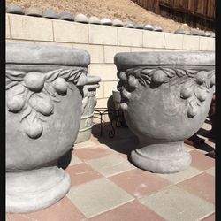 New Flower Pots Made Out Of Cement Perfect Gift 