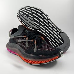 NEW Men’s Size 7 Adidas 4D Fusio Primeknit Black Pink Futuristic Shoes 