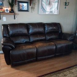 Leather Power Reclining Sofa