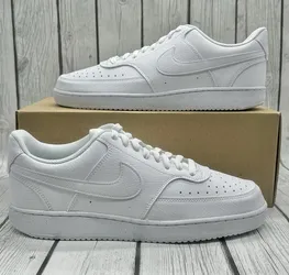 Men's Nike Court Vision Low Next Nature Casual Shoes - Triple White - Size 8.5
