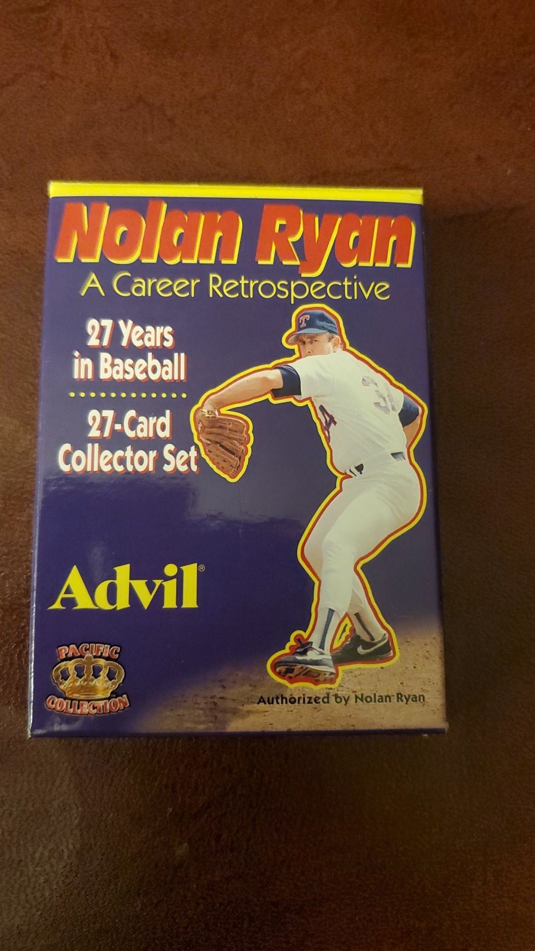 1996 Pacific Collection Advil Nolan Ryan Baseball 27-card set