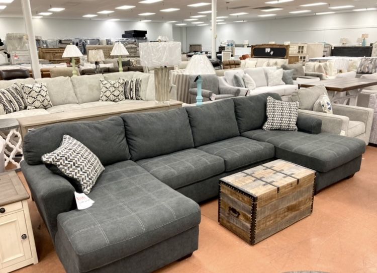 New 140” 2 Chaise Sectional — CLEARANCE