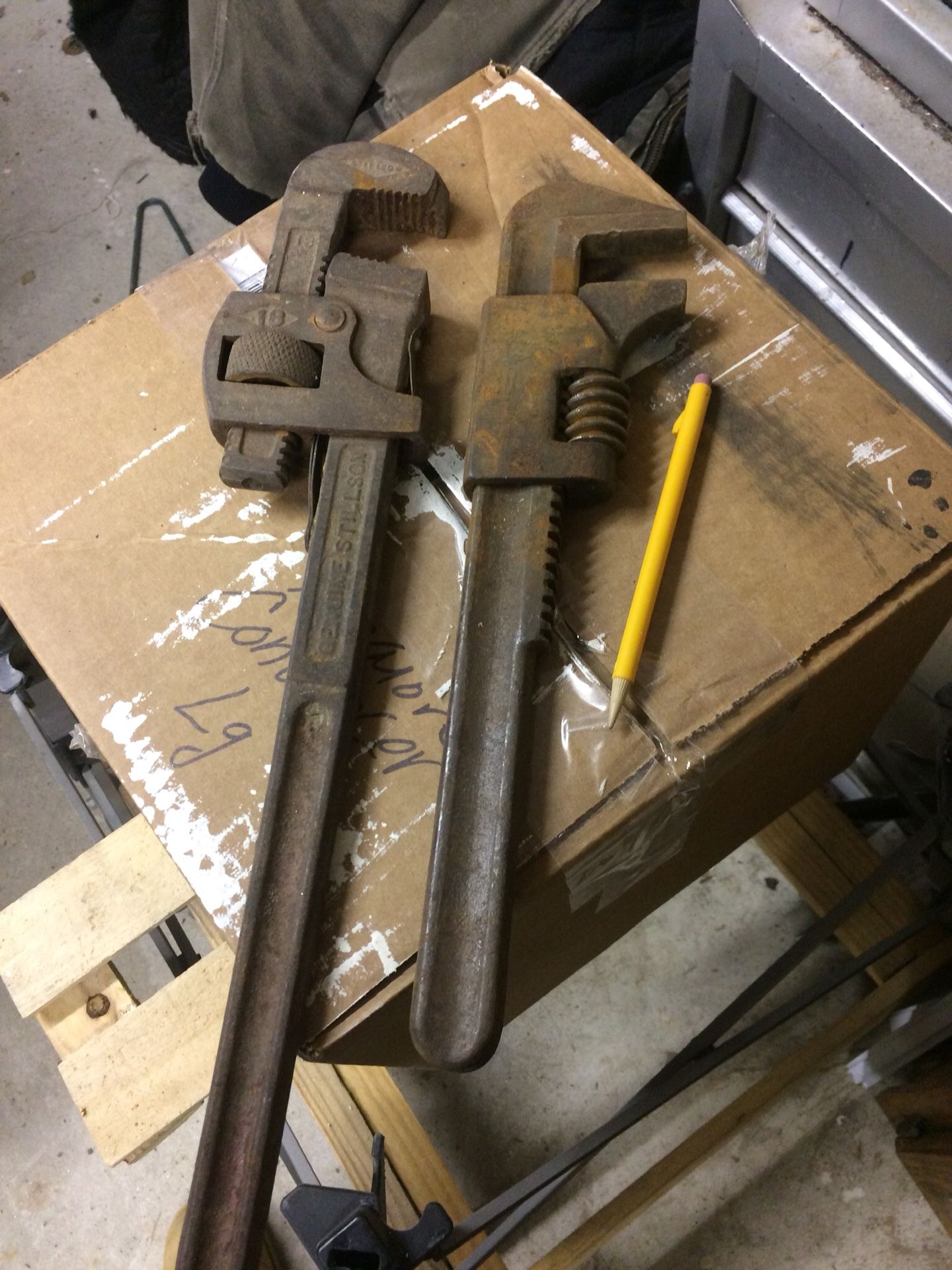 2 wrenches.