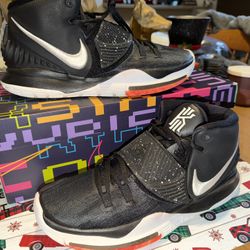 Nike Kyrie 6 "Jet Black White" (new) (Read ad before messaging)