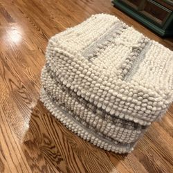 Set of Two Arhaus poufs 