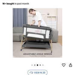 Jimglo 3 in 1 Baby Bassinet, Rocking Bassinets with Comfy Mattress and Wheels