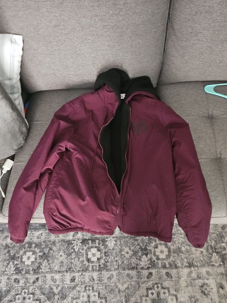 VS Pink Fleece Rain Jacket
