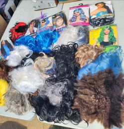 Halloween Costume Wigs Lot of 20+ Items