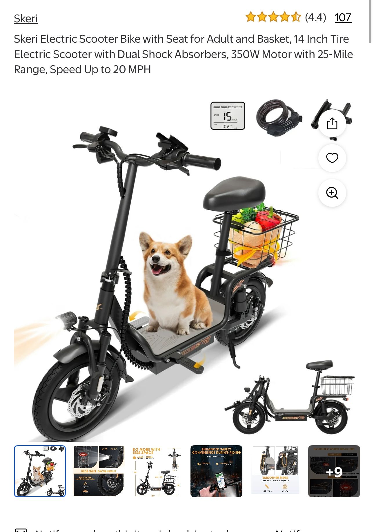Electric Scooter With Seat