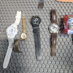 Assorted Disney Collectibles Pins And Watches