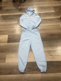Light Blue Sweater and Sweats Set