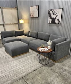 Henredon Murphy Dark Gray 6 Piece Modular