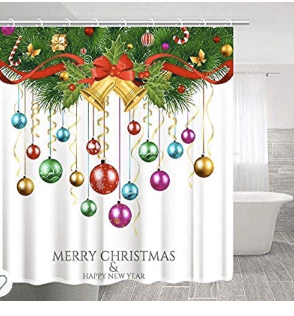 Christmas shower curtain