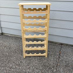 28 Bottle Wood Wine Rack 