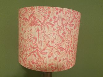 Inner plastic, exterior fabric Lamp shade