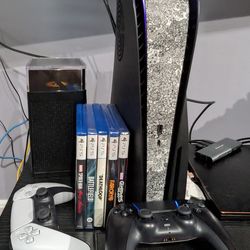 Playstation 5 disk edition with dark plates case