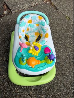 2-in-1 baby activity walker barely used