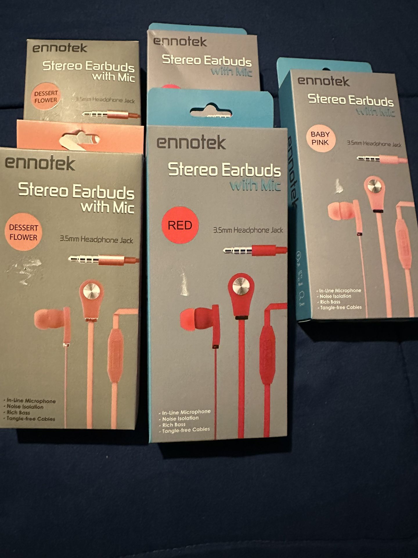 Stereo Earbuds with Mic 3.5mm Headphone 