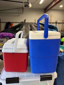 Small Plastic Coolers Set of Two