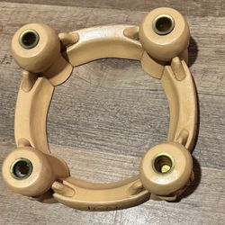 Vintage Abbey Press Resin Advent Wreath Candle Holder Angels Family 70549 8x2"