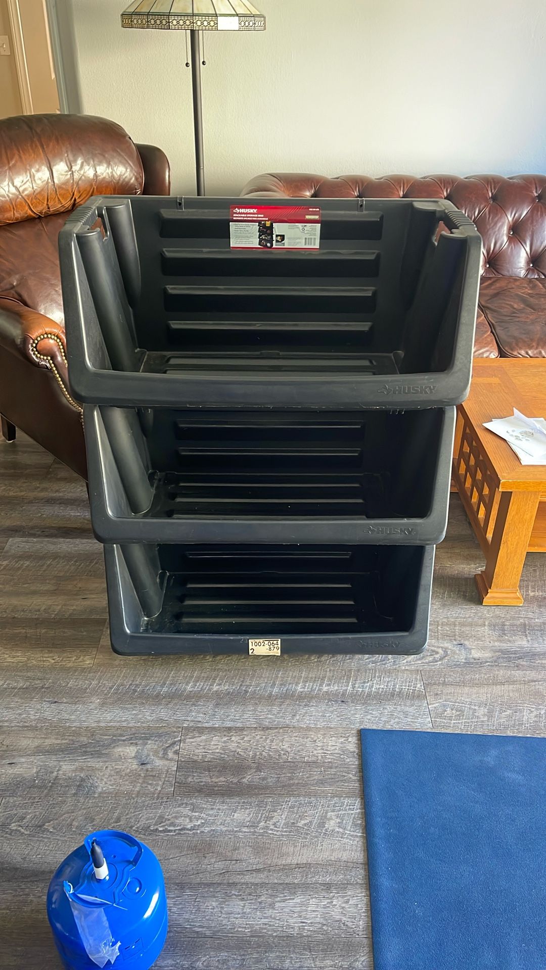 FREE - Three Husky Stackable Storage Bins