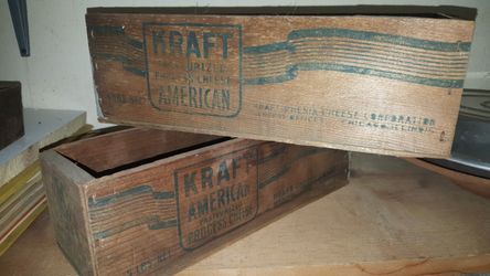 Mid 1900 Kraft cheese box and old strainer