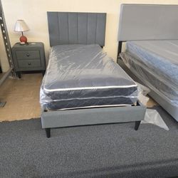 TWIN BED FRAME & MATTRESS 