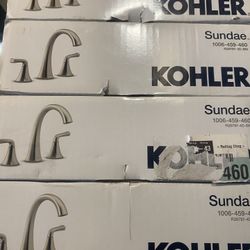 Sundae 8 in. Widespread Double Handles Bathroom Faucet in Vibrant Brushed Nickel