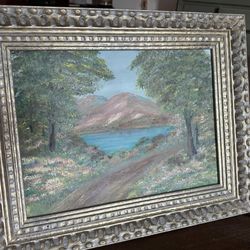 Framed Landscape oil painting