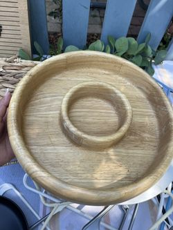 Round Wooden Tray for Serving