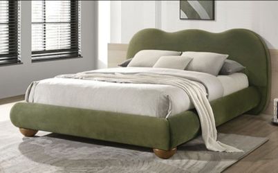 Brand New Olive Green Queen Platform Bed Frame (Available in Eastern King)