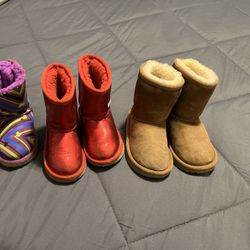 Girl Boots  Hi top UGGS Tan Size 10 Need a Little Cleaning!! $45 ,$40 This Week) 👉🏽( Low Top With Fur They are Not UGGS) $25.. Read Description 👇🏽