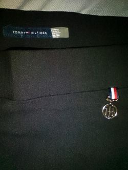 TOMMY HILFIGER Womens Black Stretch Pull On Elastic Waist Pants