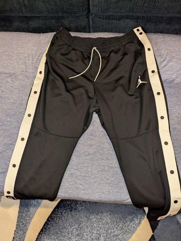 3XL Vintage Nike Air Jordan Button Side Snaps Warm Up Tear Away Black 931842-010