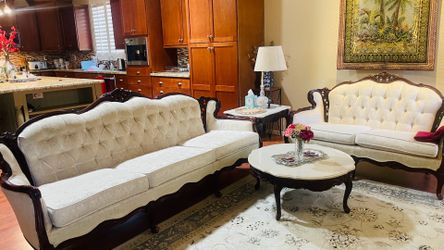 3 seats sofa, love seat sofa, coffee table and side table