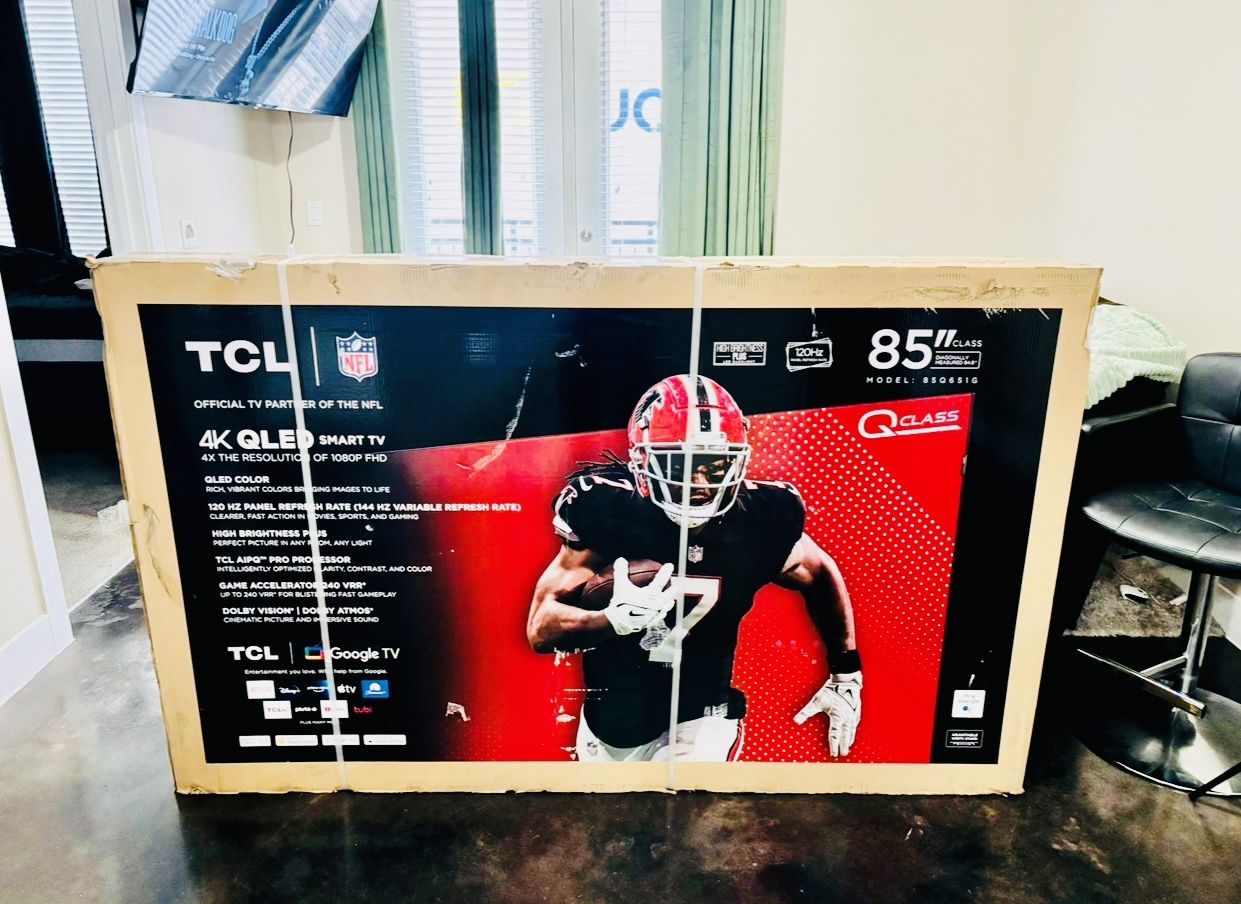 TCL - 85" Class Q6-Series 4K UHD HDR QLED Smart Google TV  Brand New In Box  Delivery 