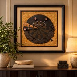 Large Framed 3D Dartboard Wall Art – Unique Statement Piece