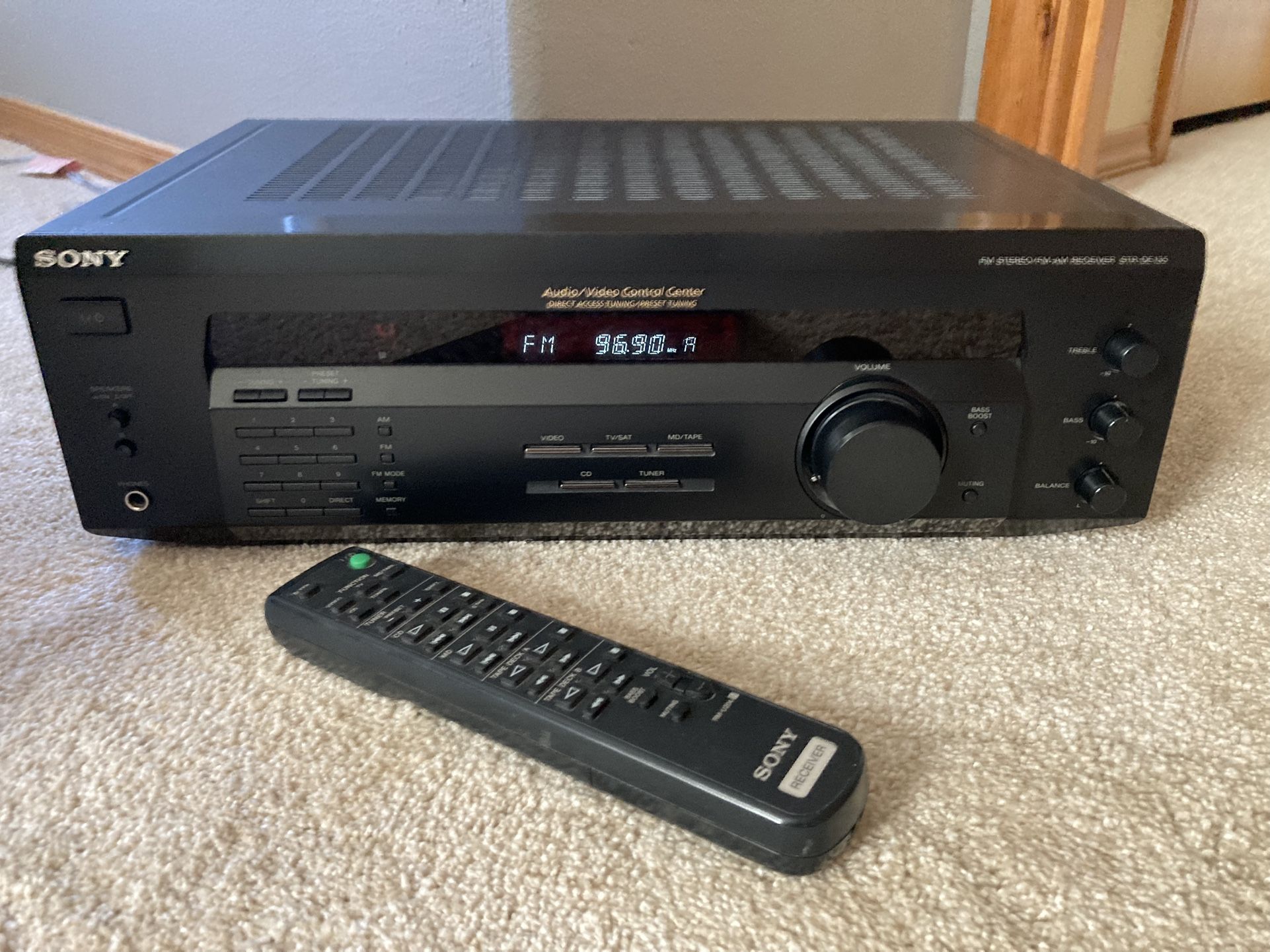 Sony STR DE135 stereo receiver home theater With Remote