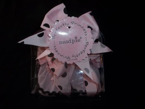 NIB Boutique Mud Pie Baby Girls Size 0-6M "Perfectly Princess" Shoes 0-6 Months Valentines Day