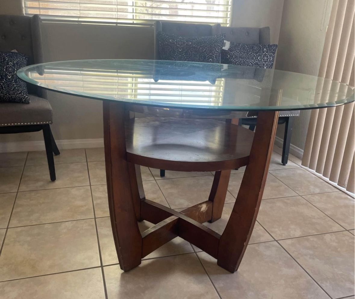 glass dining table