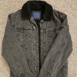 Zara Jacket Sherpa and Denim - Medium Size