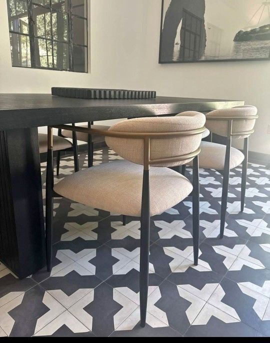 🔥Price is Per Chair. Brand New Gorgeous upholstered Arhaus Jagger Dupe dining chairs 👇please read