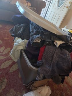 Tote of mens clothes