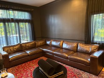 Safavieh sectional leather couch
